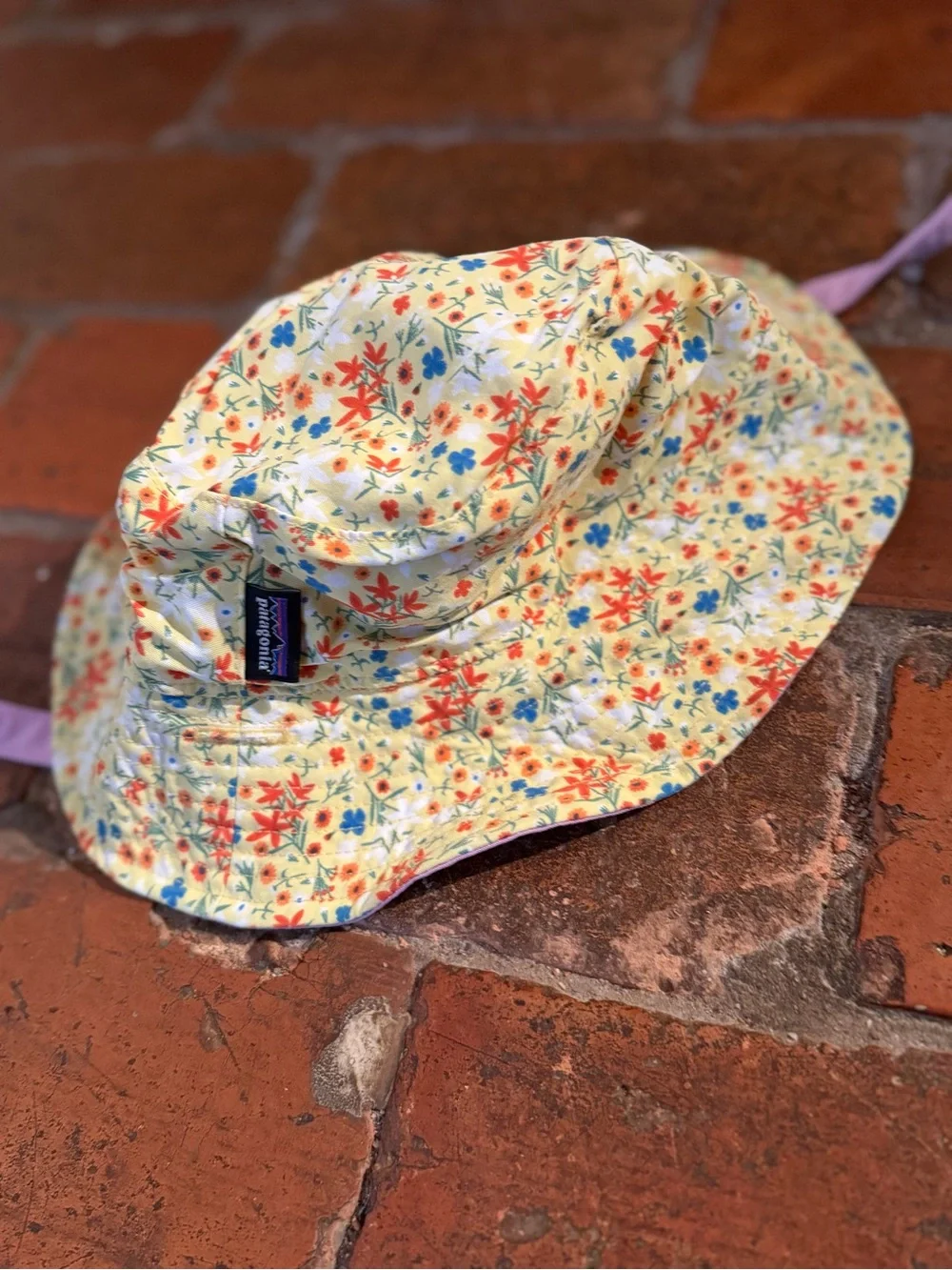 Patagonia Baby Sun Bucket Hat Little Isla:Milled Yellow, 6-12 Months